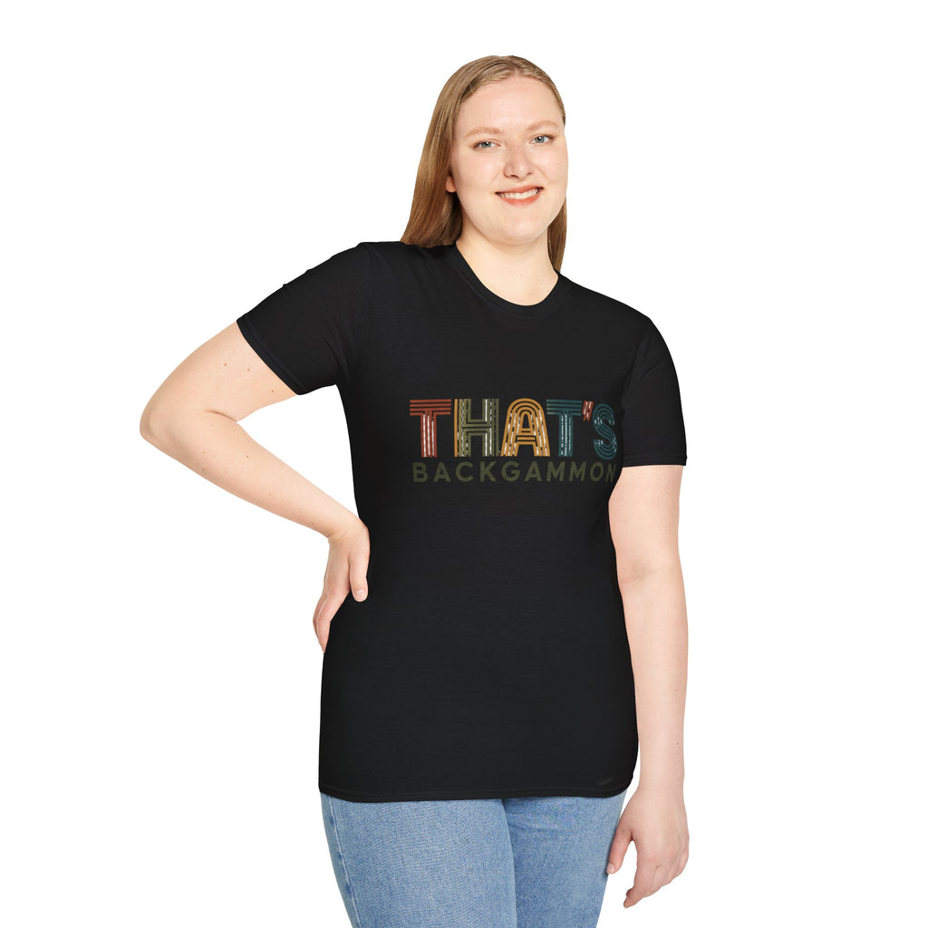 That's Backgammon 2 T-Shirt — Retro Typography Board Game Tee