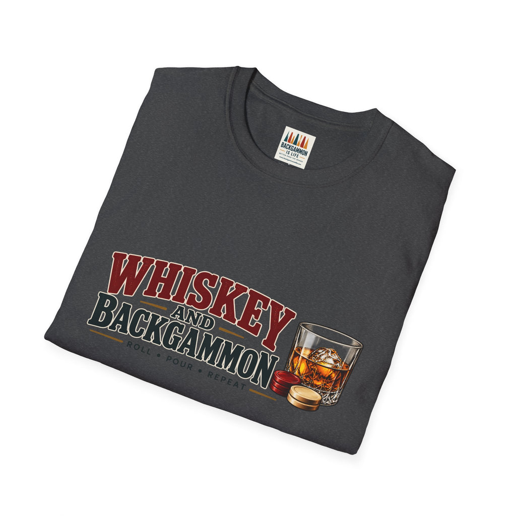Whiskey and Backgammon T-Shirt — Vintage Bar Game Tee