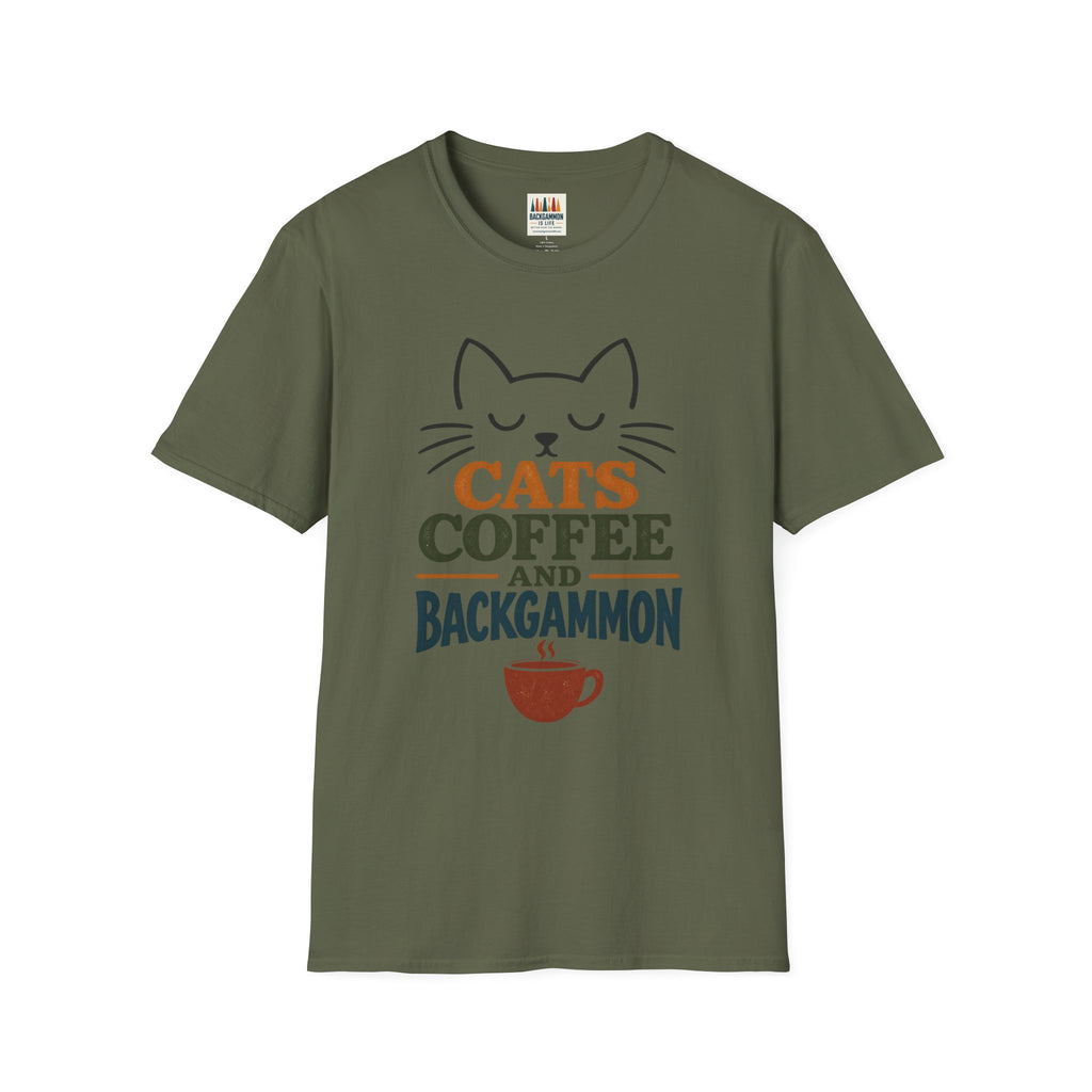 Cats, Coffee and Backgammon 1 T-Shirt