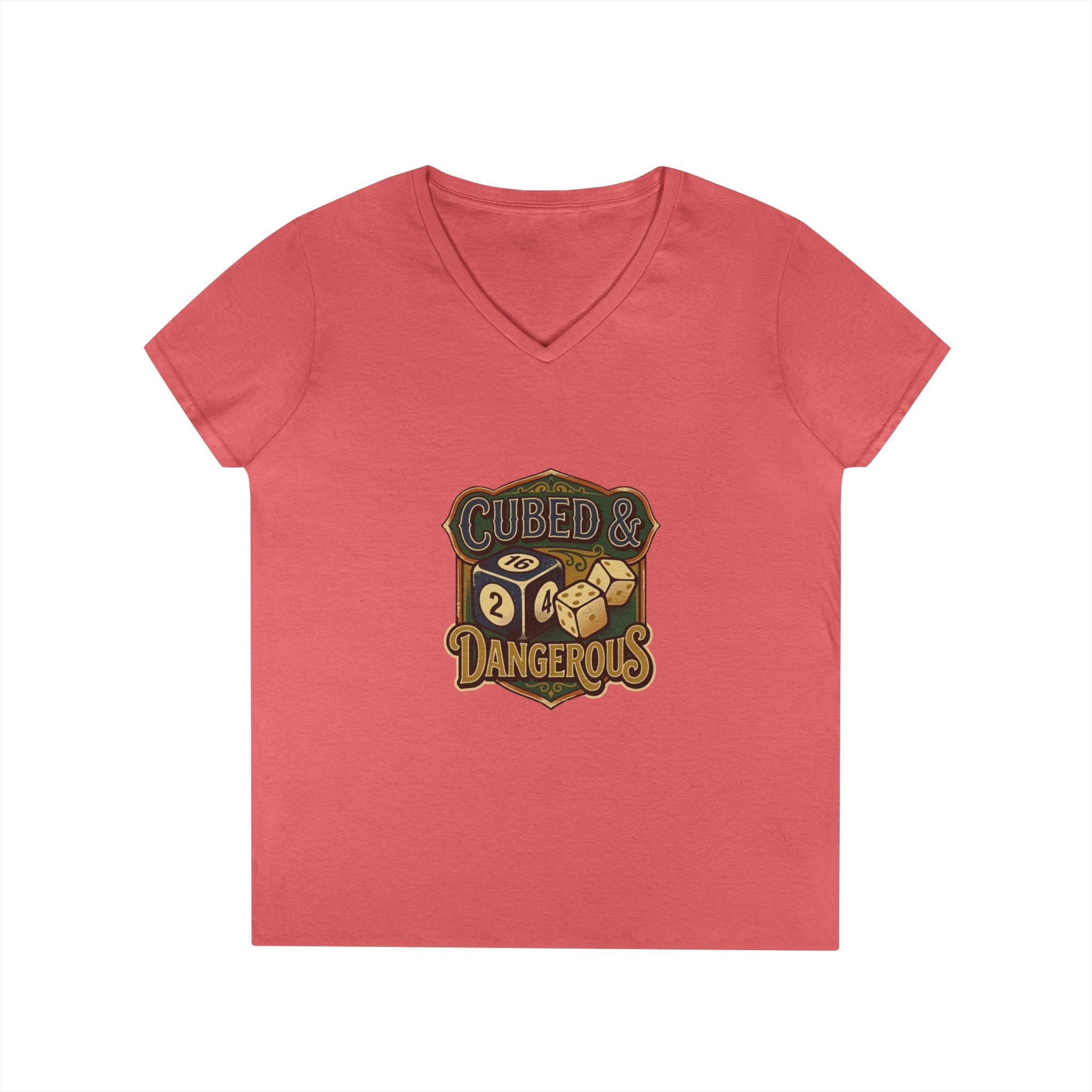 Cubed & Dangerous Ladies' V-Neck T-Shirt