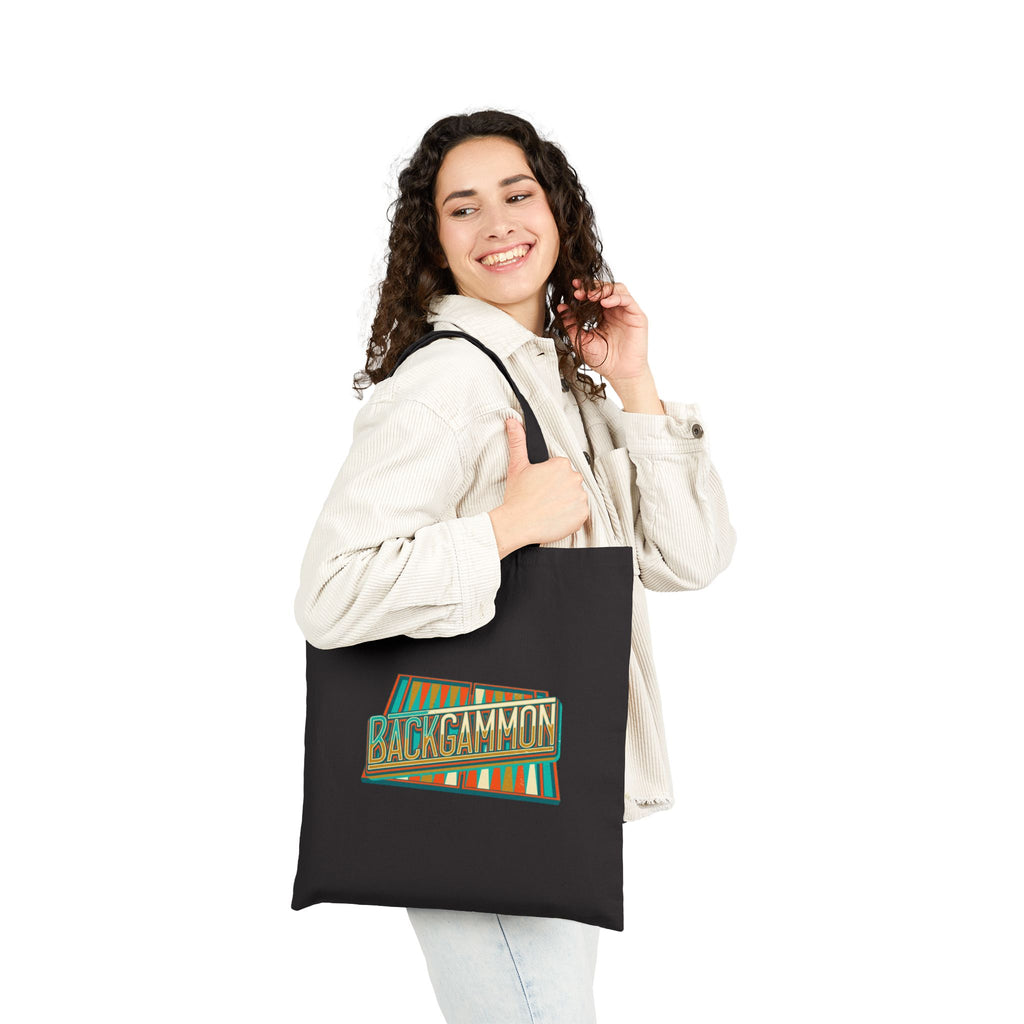 Backgammon Retro Cotton Canvas Tote Bag