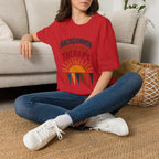Backgammon Cheaper Than Therapy T-Shirt – Retro Sunset Board Game Tee