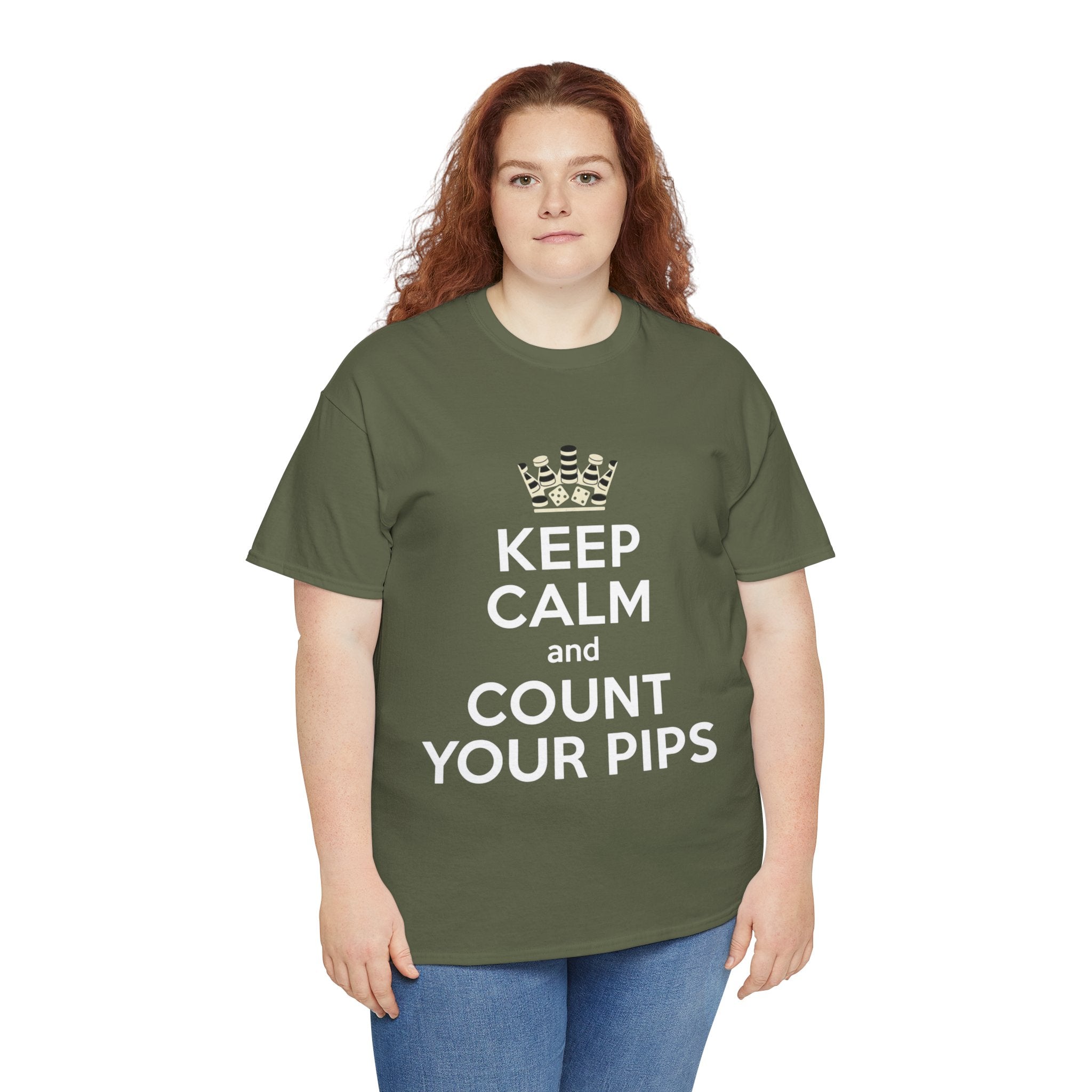 Keep Calm and Count Your Pips T-Shirt |Backgammon Inspired Tee