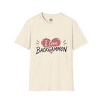 Backgammon Heart T-Shirt — "I Love Backgammon" Casual Tee
