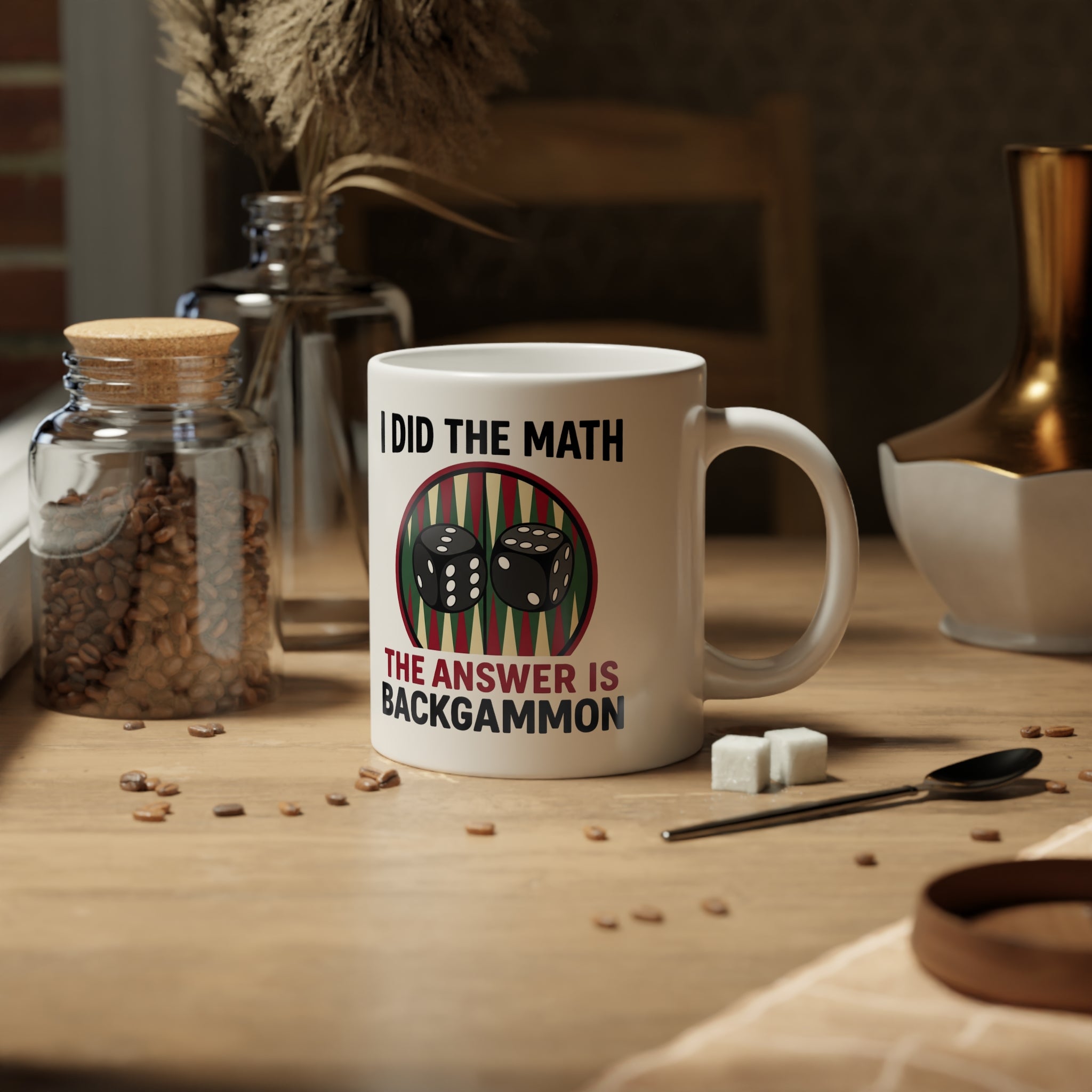 I Did The Math, The Answer Is Backgammon Jumbo Mug, 20oz