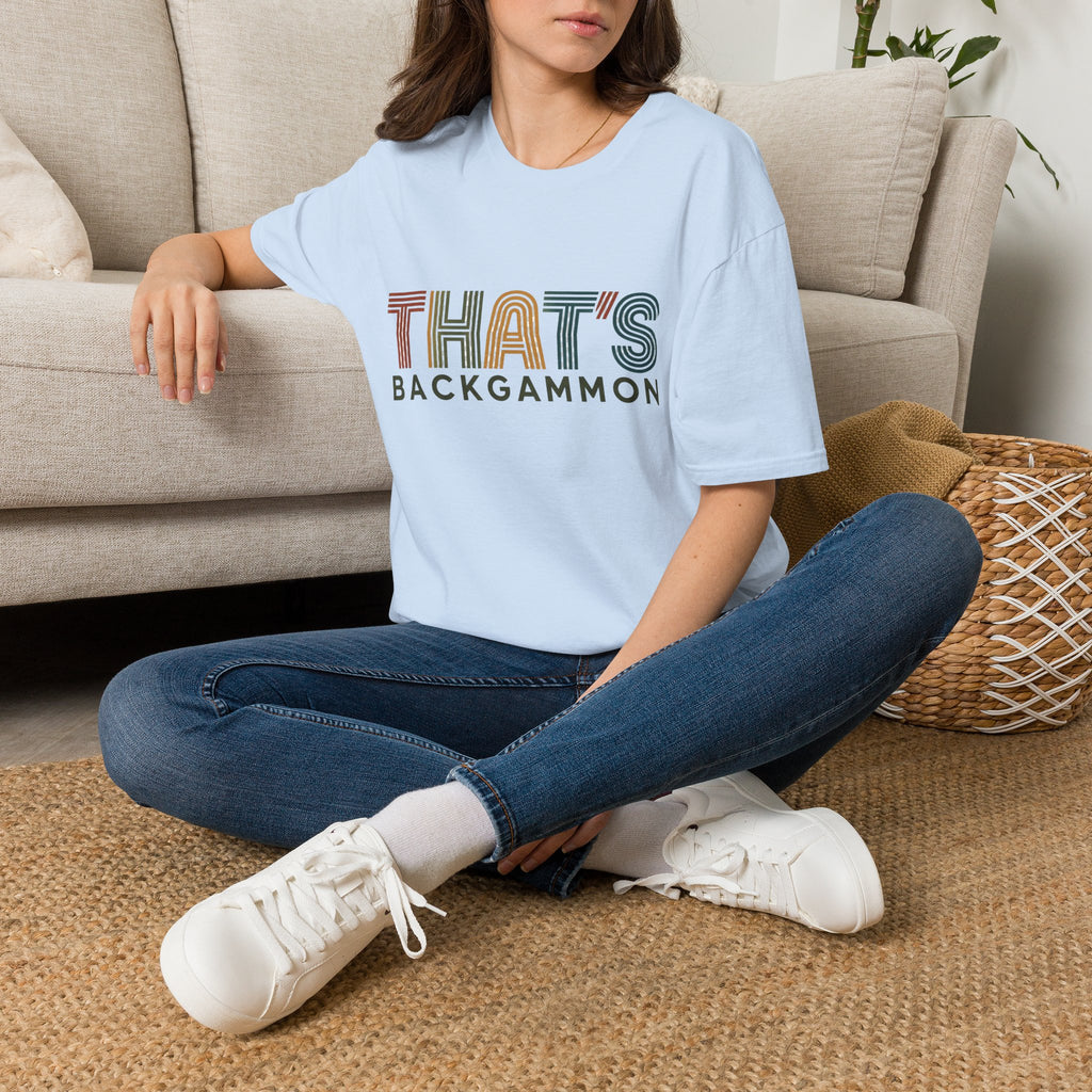 That's Backgammon 2 T-Shirt — Retro Typography Board Game Tee
