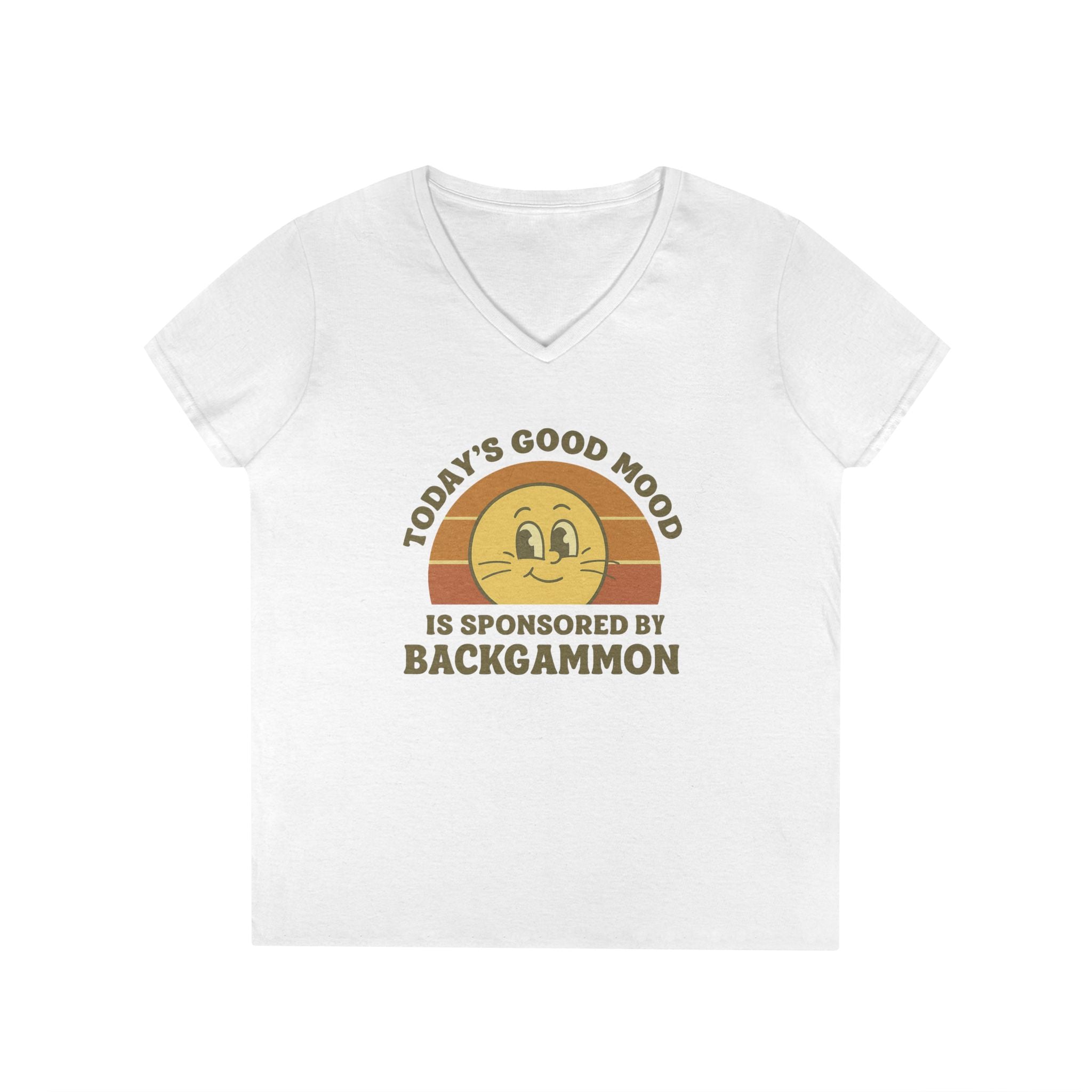 Today’s Good Mood Is Sponsored By Backgammon Ladies' V-Neck T-Shirt