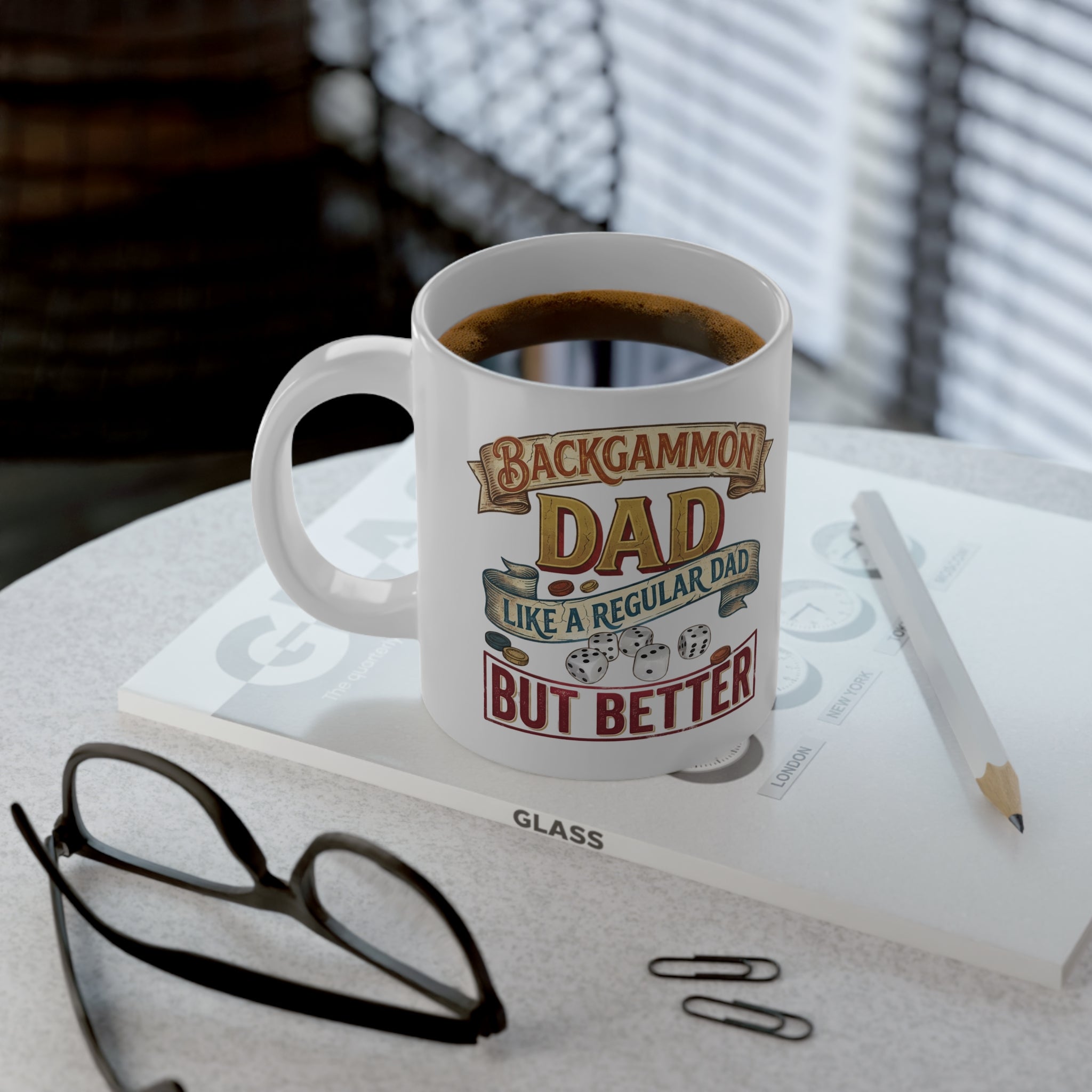 Backgammon Dad "Like a Regular Dad But Better" Jumbo Mug, 20oz