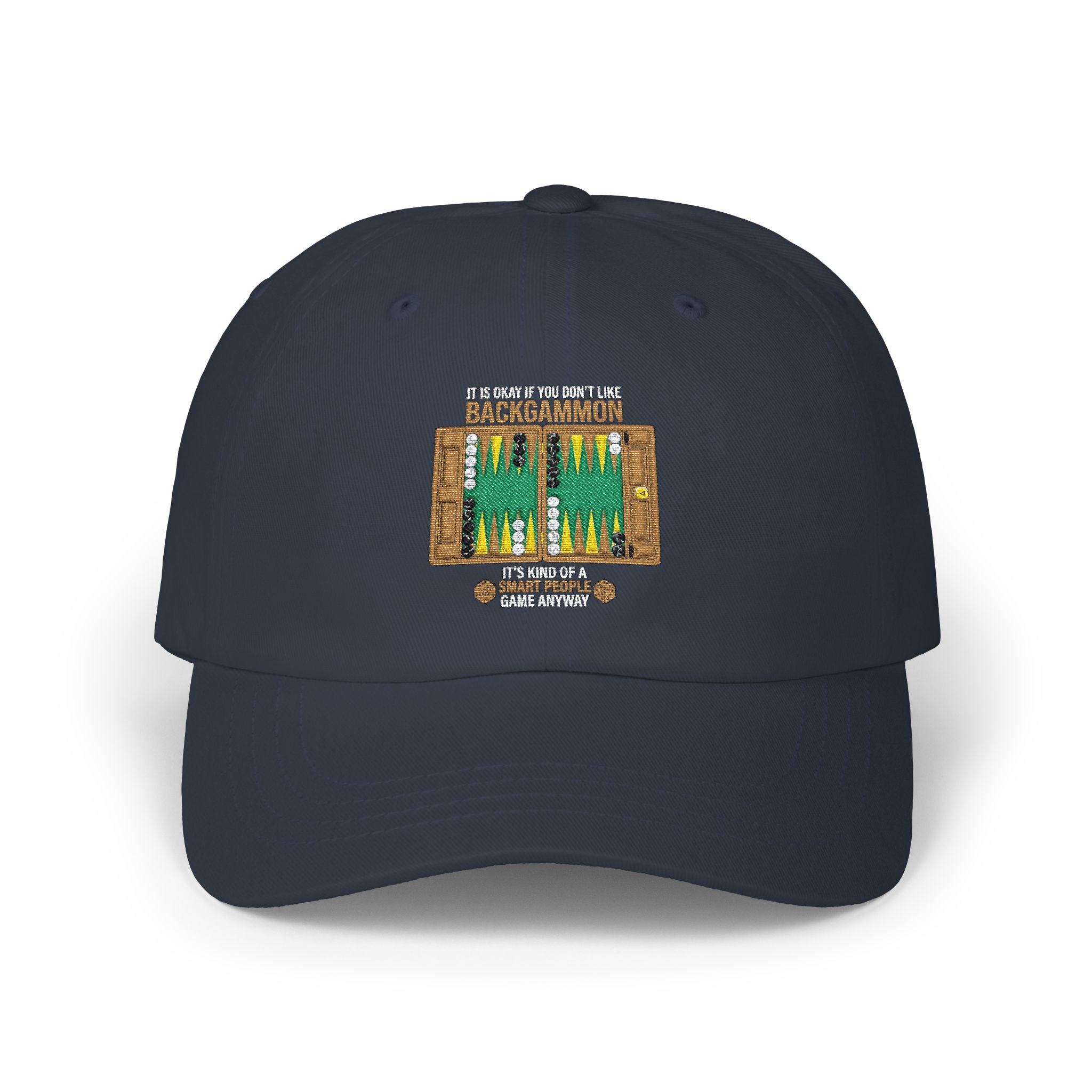 "It's Okay If You Don't Like Backgammon"Dad Cap — Embroidered Backgammon Board Vintage Game Hat