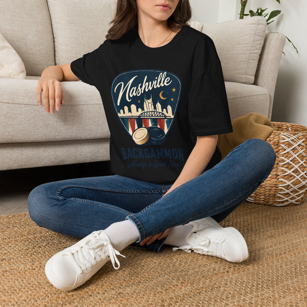 Nashville and Backgammon 2 T-Shirt — "Always a Good Idea" Vintage City Game Tee
