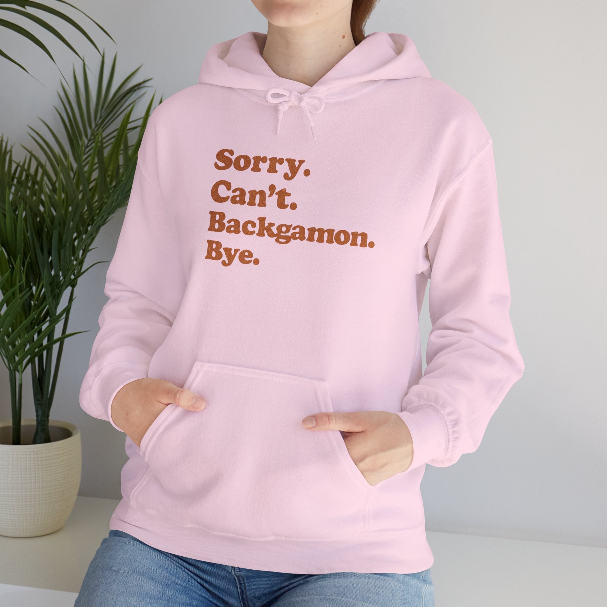 Sorry. Can't. Backgammon. Bye. Unisex Heavy Blend™ Hooded Sweatshirt