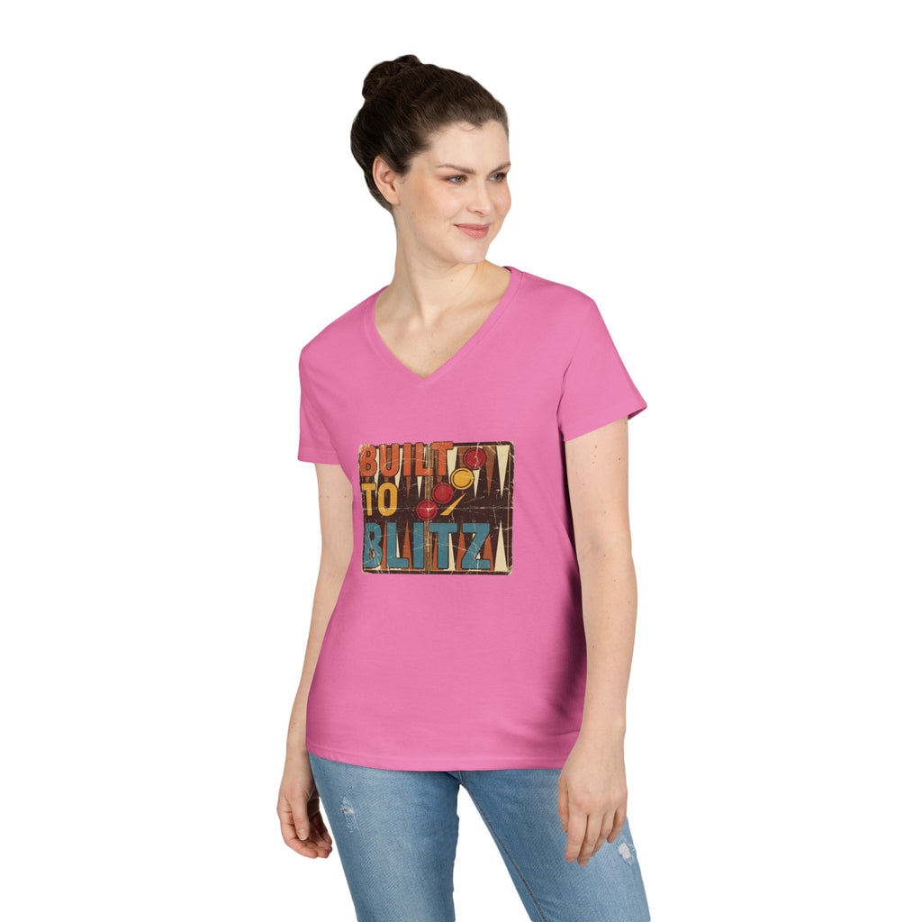 Built To Blitz Ladies' V-Neck T-Shirt