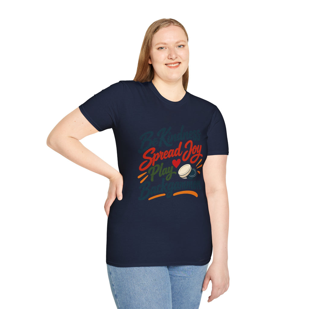 Backgammon T-Shirt — "Be Kindness Spread Joy Play Backgammon"