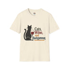 cats wine and backgammon 2 T-Shirt
