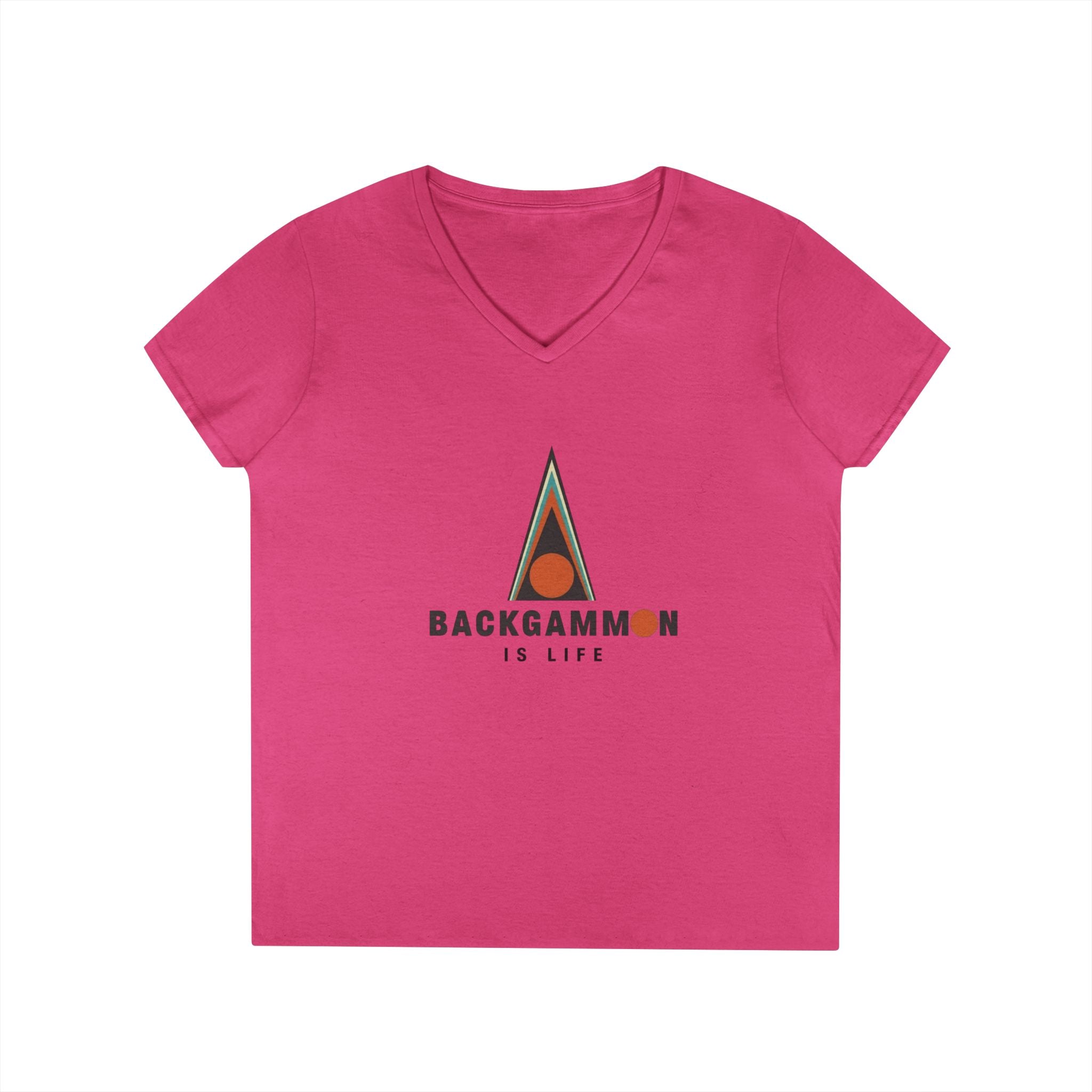 Backgammon Is Life Ladies' V-Neck T-Shirt