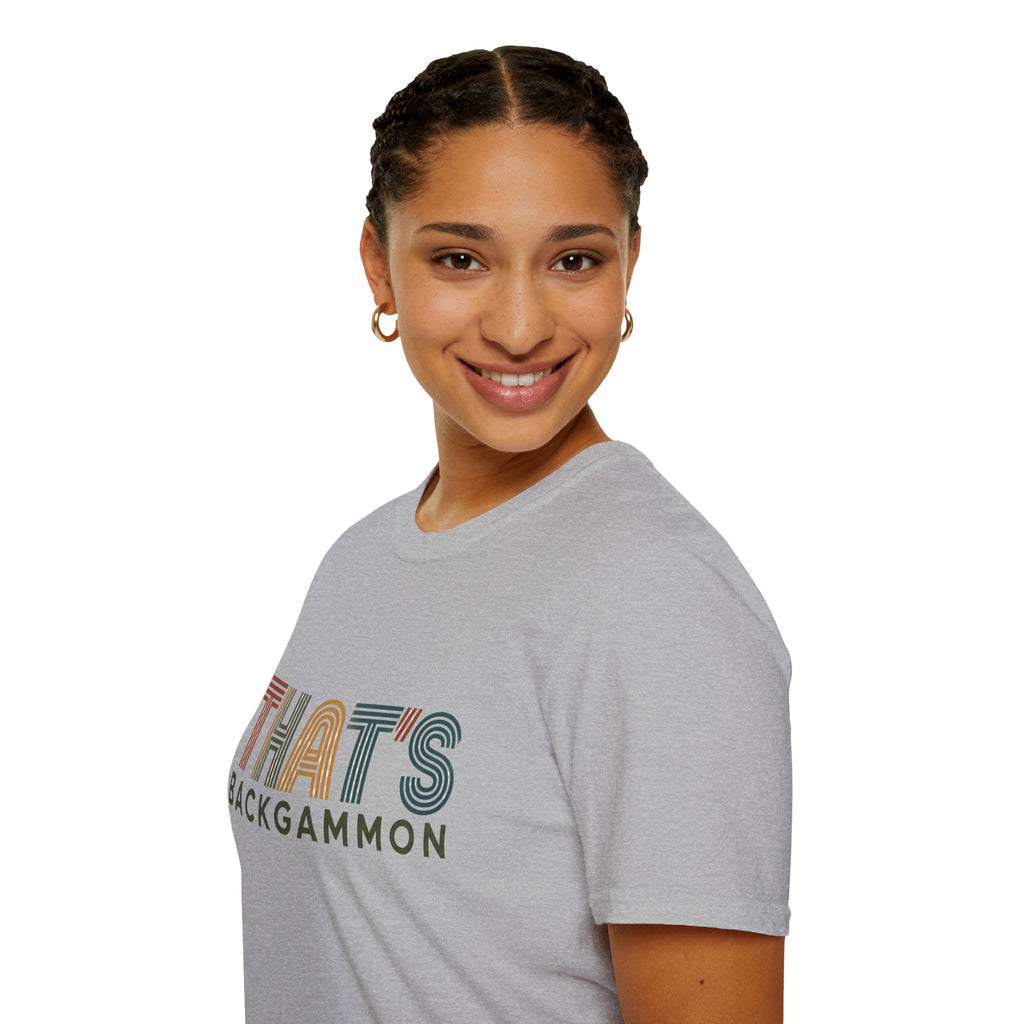That's Backgammon 2 T-Shirt — Retro Typography Board Game Tee