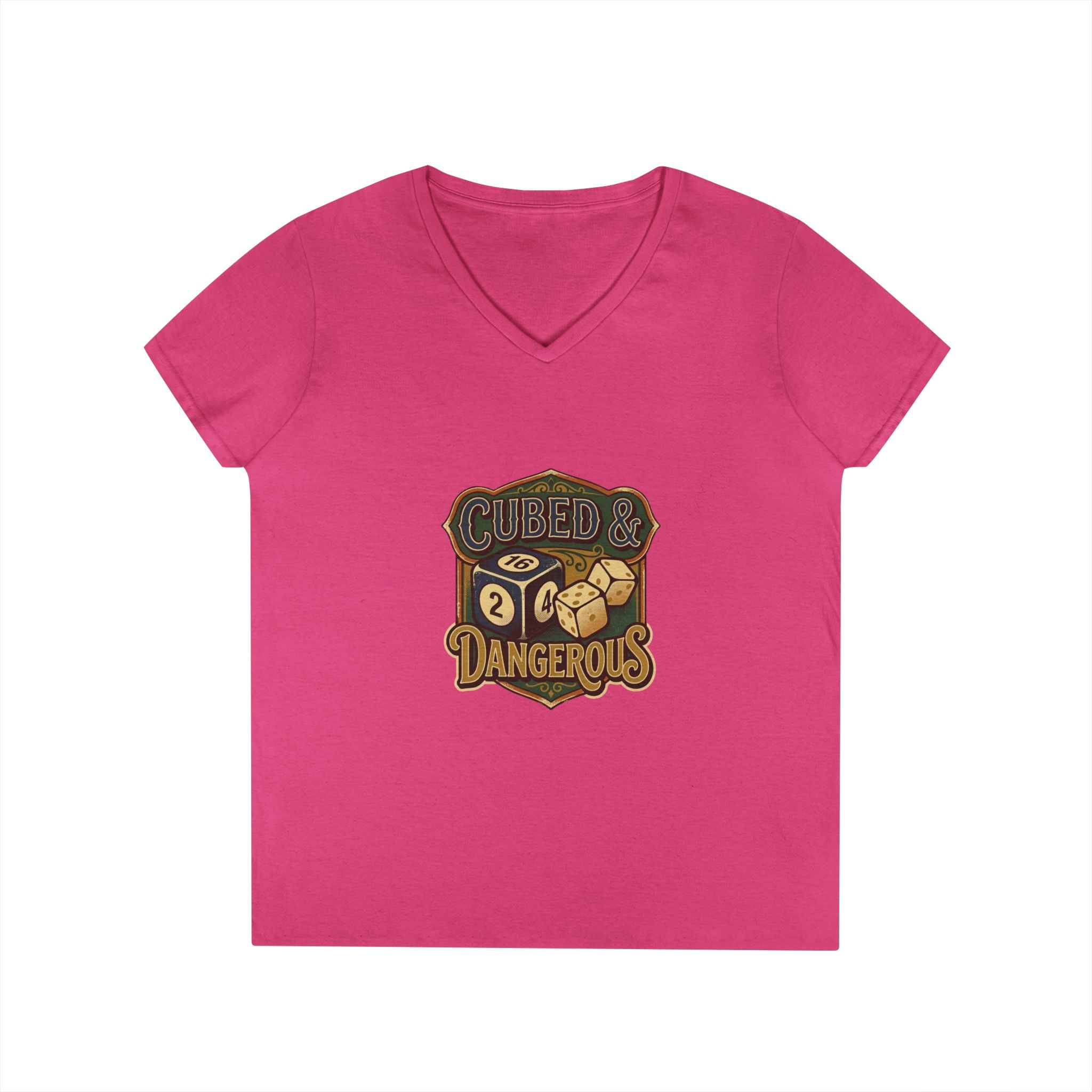 Cubed & Dangerous Ladies' V-Neck T-Shirt