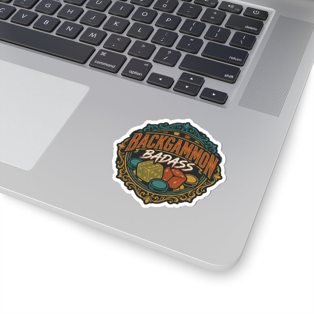 Backgammon Badass Kiss-Cut Sticker