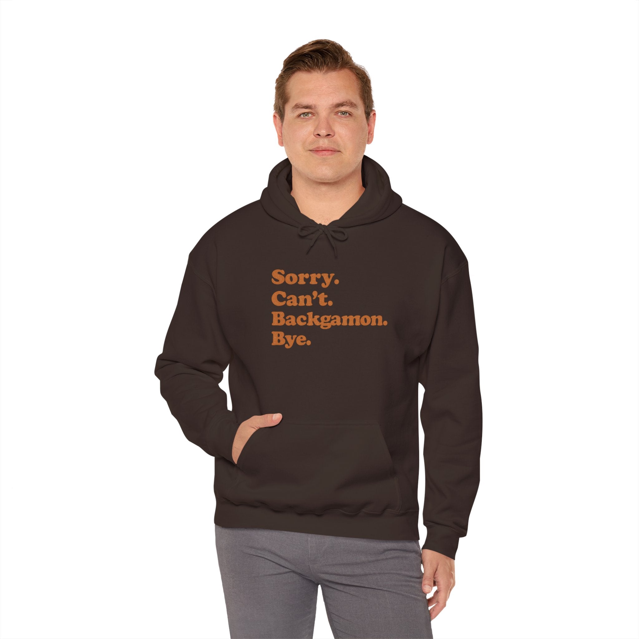 Sorry. Can't. Backgammon. Bye. Unisex Heavy Blend™ Hooded Sweatshirt