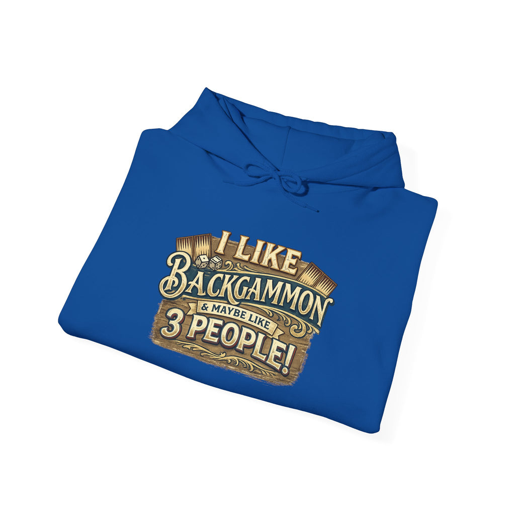 I Like Backgammon & Maybe Like 3 People Unisex Heavy Blend™ Hooded Sweatshirt