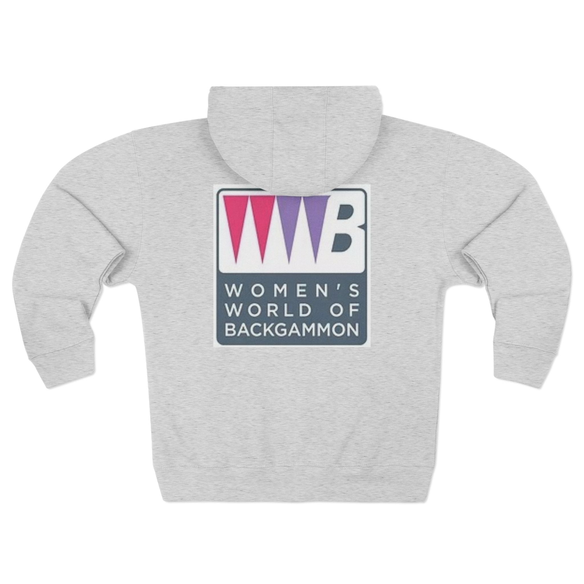 Women’s World of Backgammon Zip Hoodie — WWB Logo Zip-Up Hoodie for Players & Fans