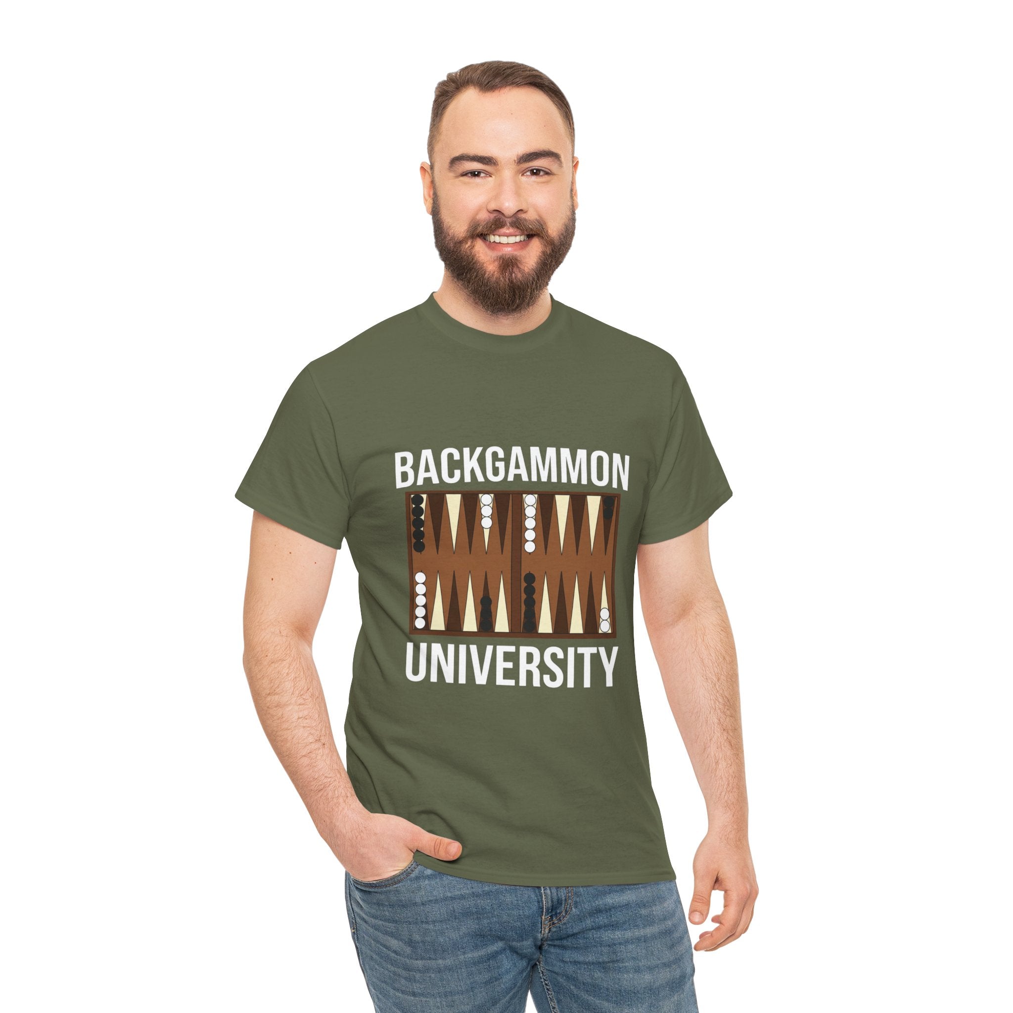 Backgammon University T-Shirt | Retro Game Pattern Tee