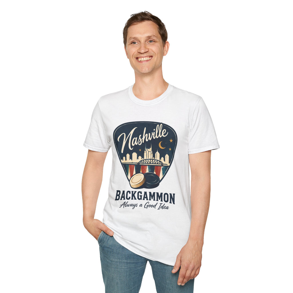 Nashville and Backgammon 2 T-Shirt — "Always a Good Idea" Vintage City Game Tee