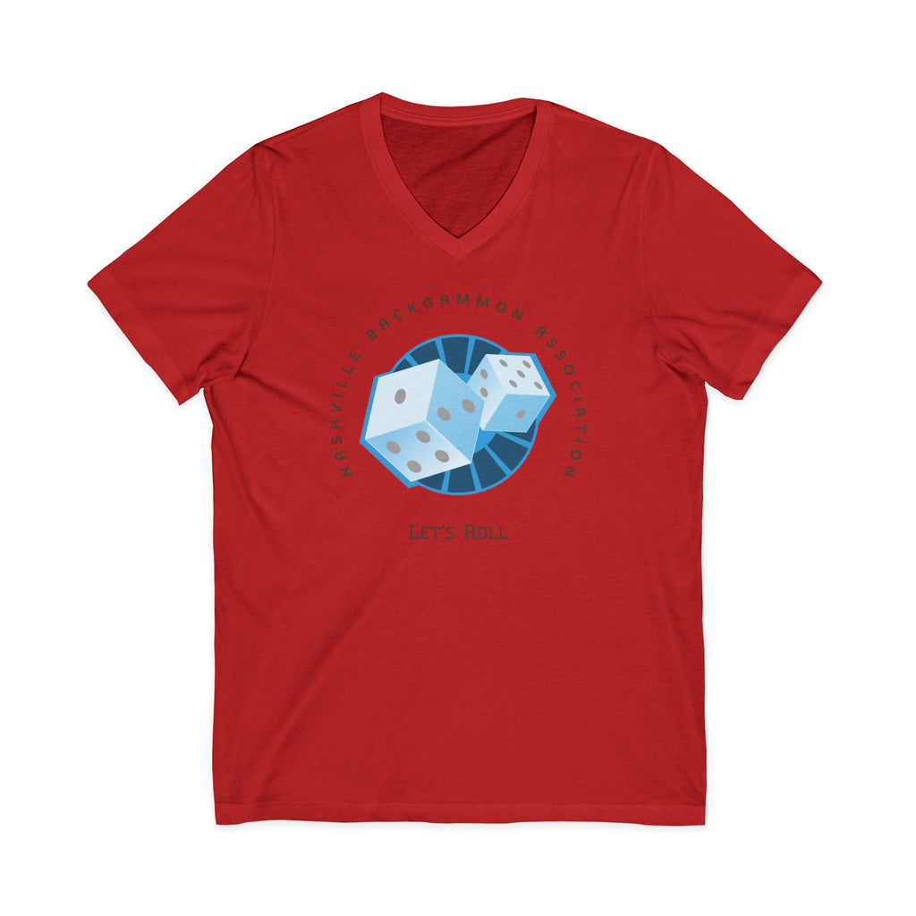 Nashville Backgammon Association "Let's Roll" V-Neck Tee