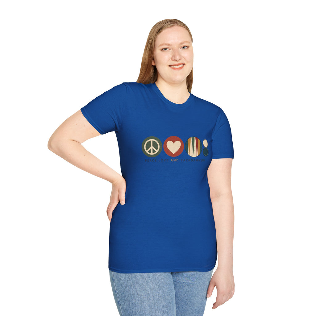 Peace Love and Backgammon 2 T-Shirt