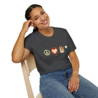 Peace Love and Backgammon 2 T-Shirt