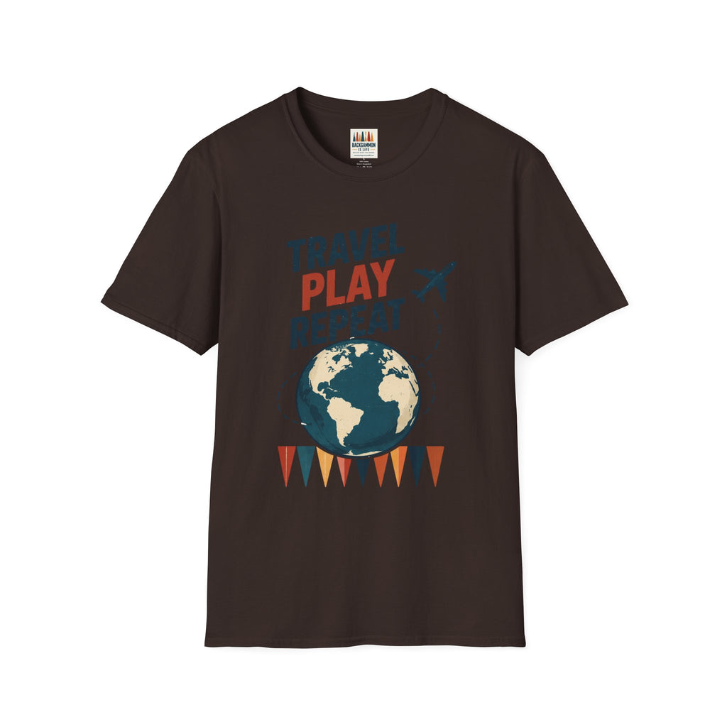 Travel Play Repeat T-Shirt – Backgammon
