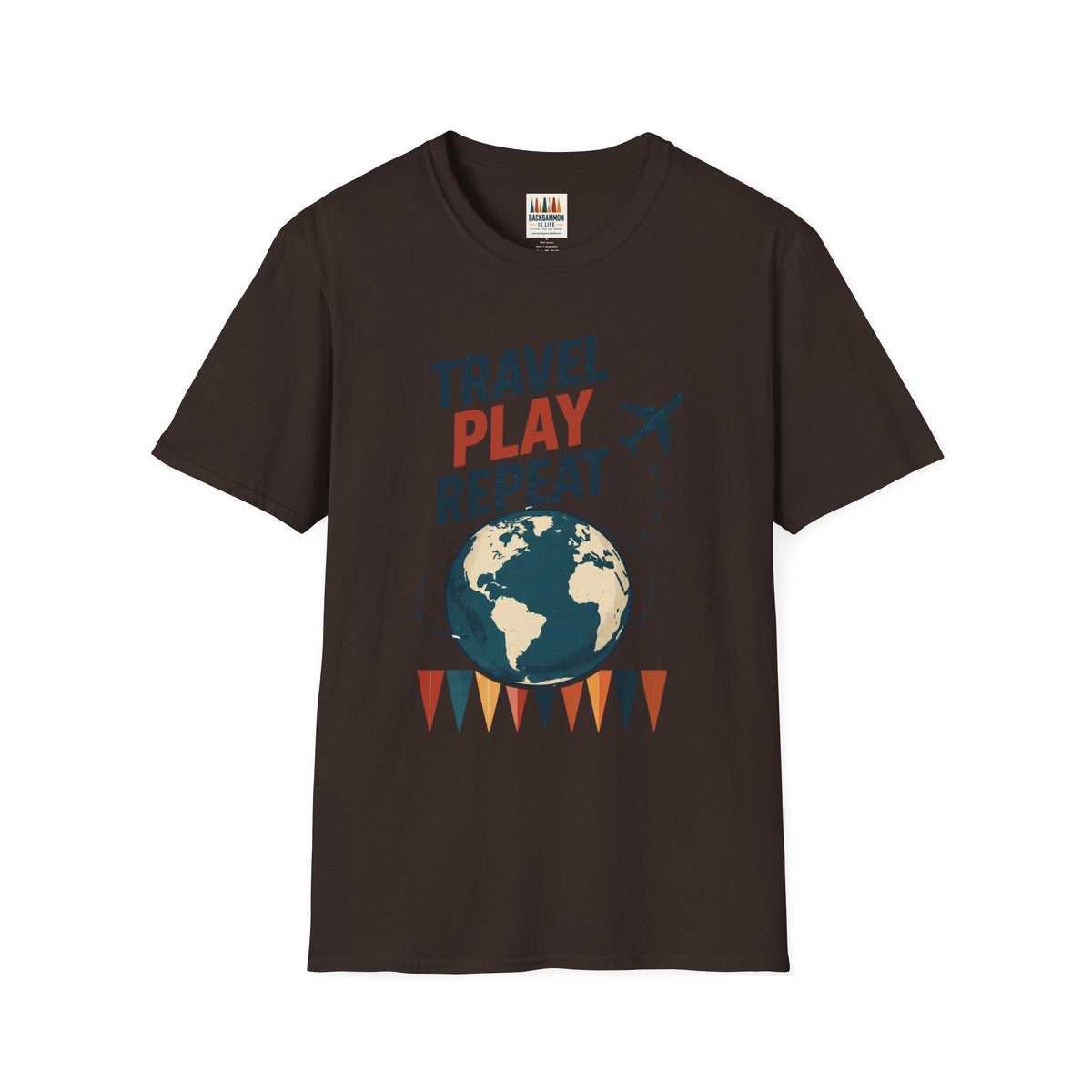 Travel Play Repeat T-Shirt – Backgammon