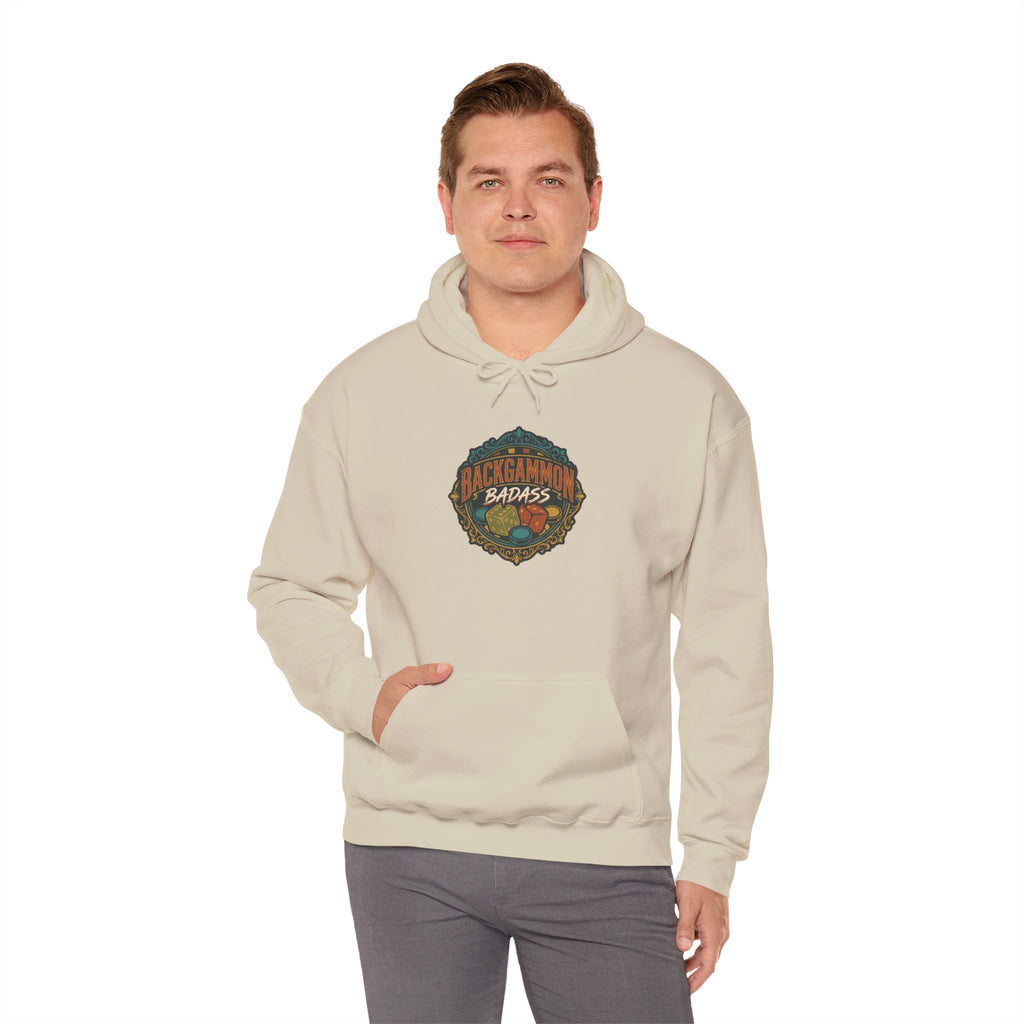 Backgammon Badass Unisex Heavy Blend™ Hooded Sweatshirt