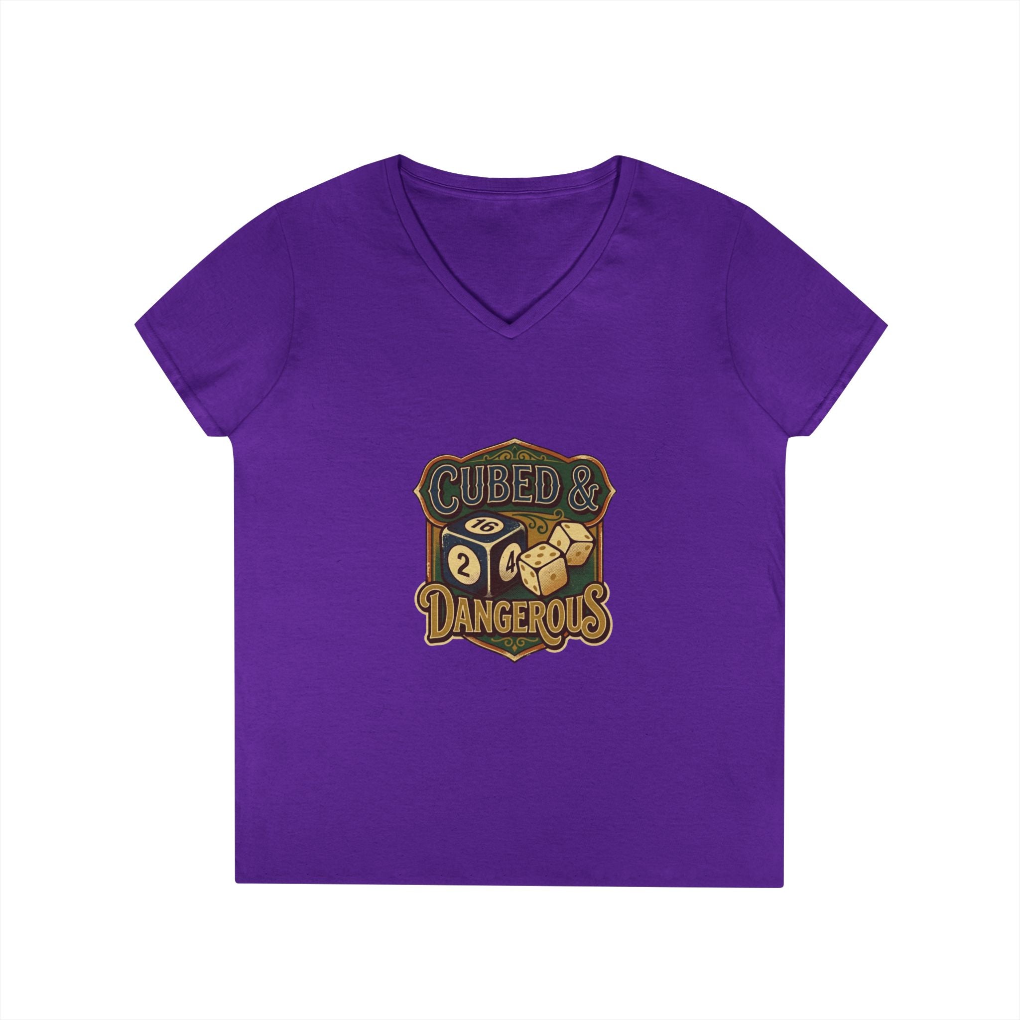 Cubed & Dangerous Ladies' V-Neck T-Shirt