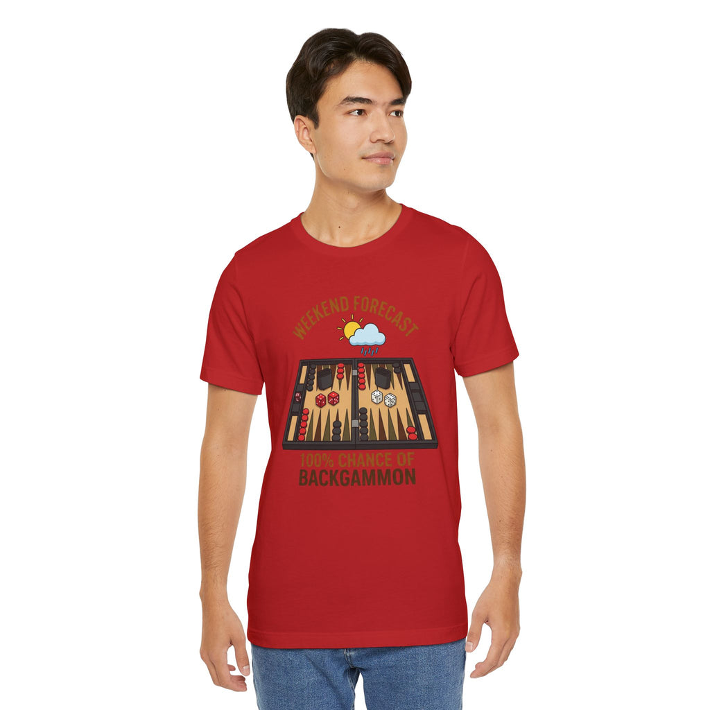 Weekend Forecast: 100% Chance of Backgammon Unisex Jersey T-shirt