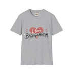 Backgammon Heart T-Shirt — "I Love Backgammon" Casual Tee