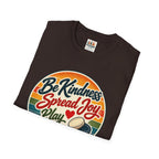 Backgammon T-Shirt — “Be Kindness Spread Joy Play Backgammon 2” Retro Graphic Tee