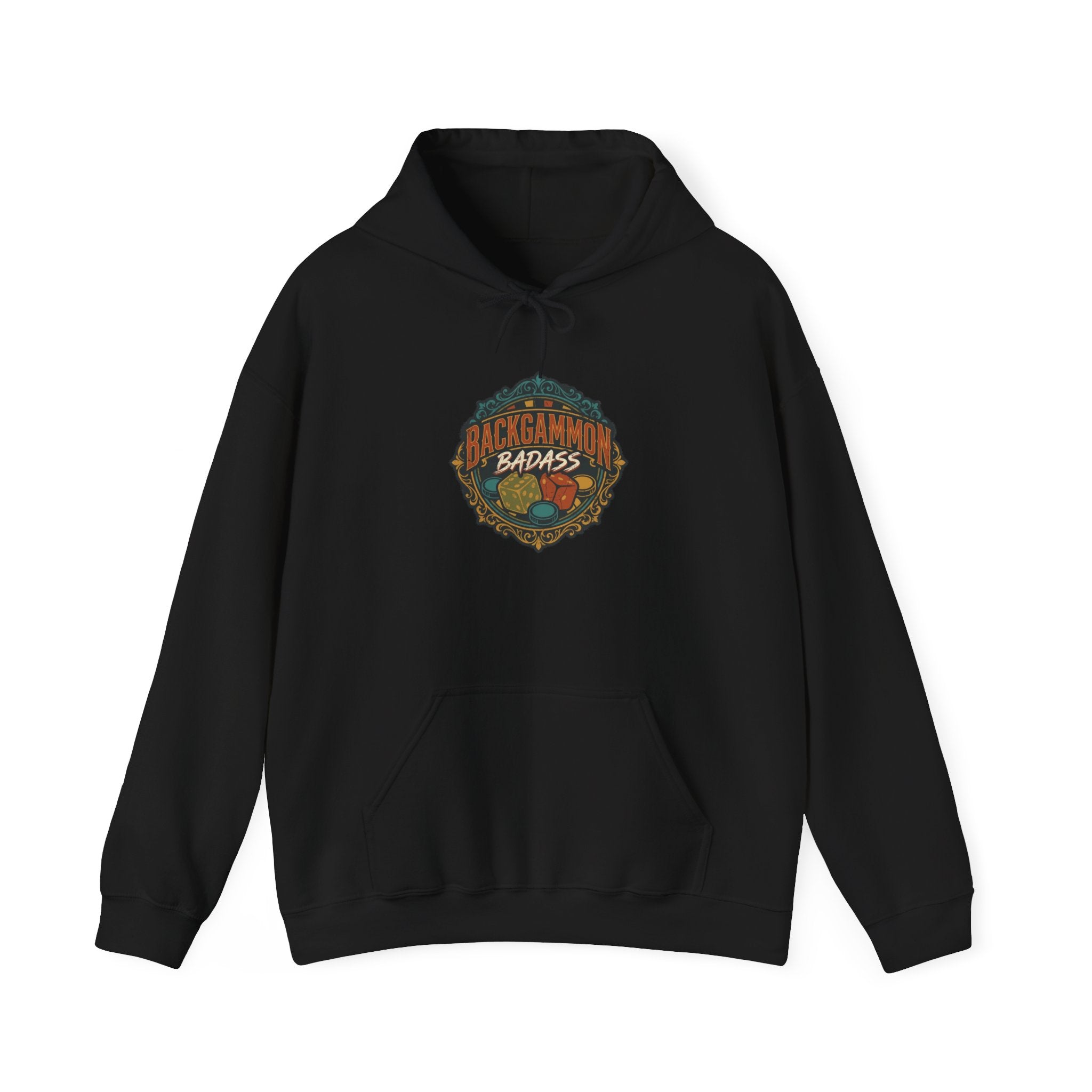 Backgammon Badass Unisex Heavy Blend™ Hooded Sweatshirt