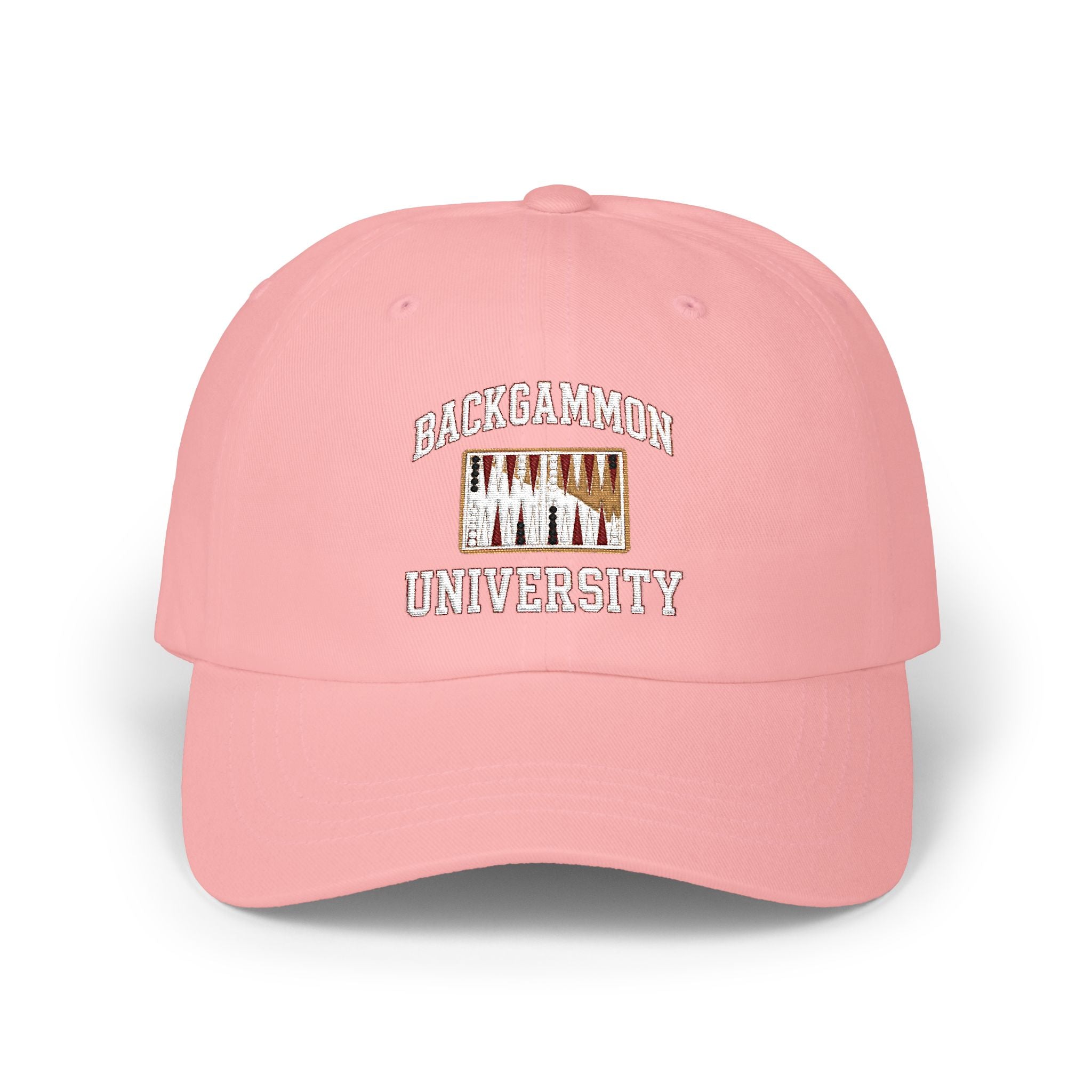 Backgammon University Dad Cap — Vintage Backgammon Board Baseball Hat