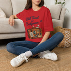 Backgammon Travel T-Shirt — "Will Travel for Backgammon" Vintage Suitcase Design