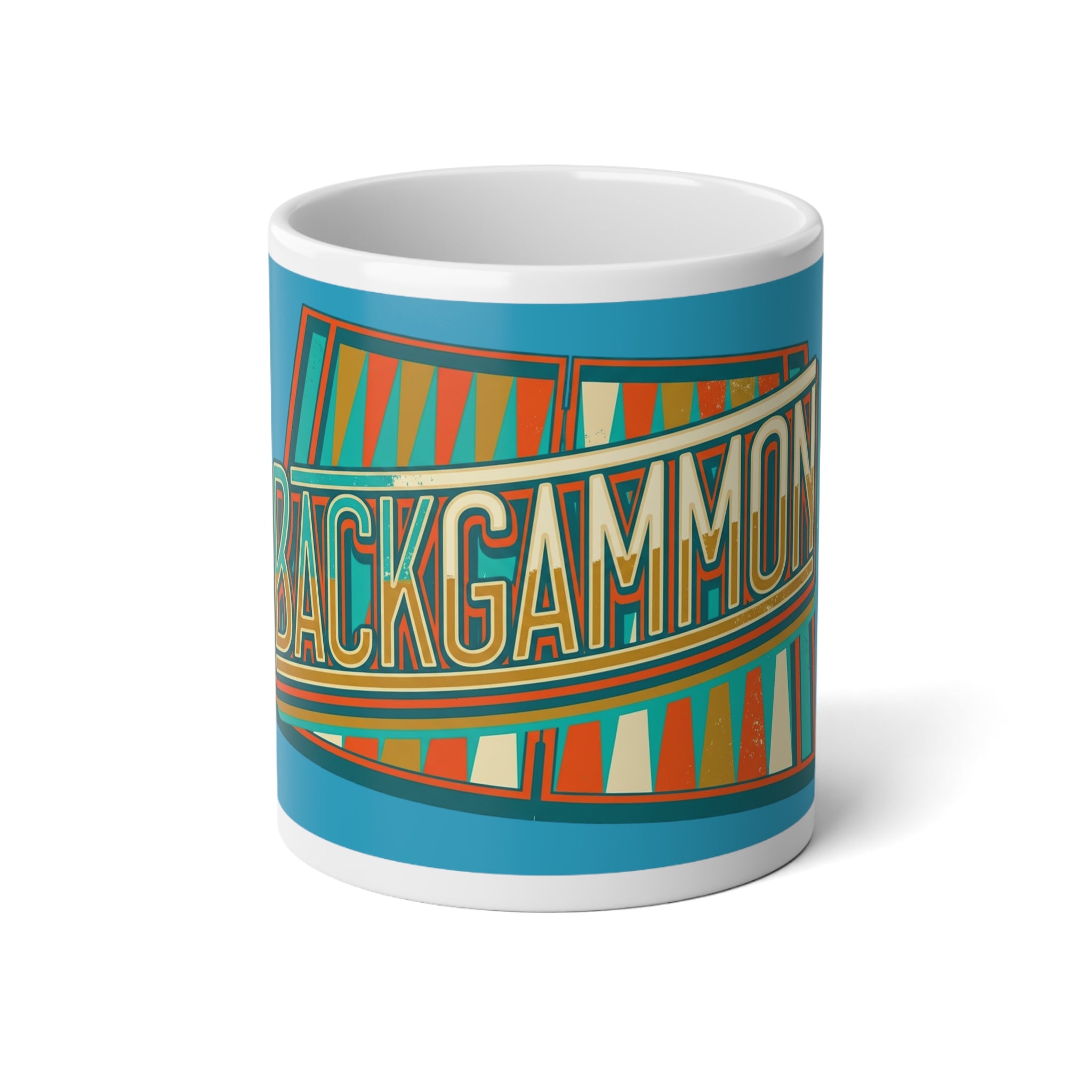 Backgammon Retro Jumbo Mug, 20oz