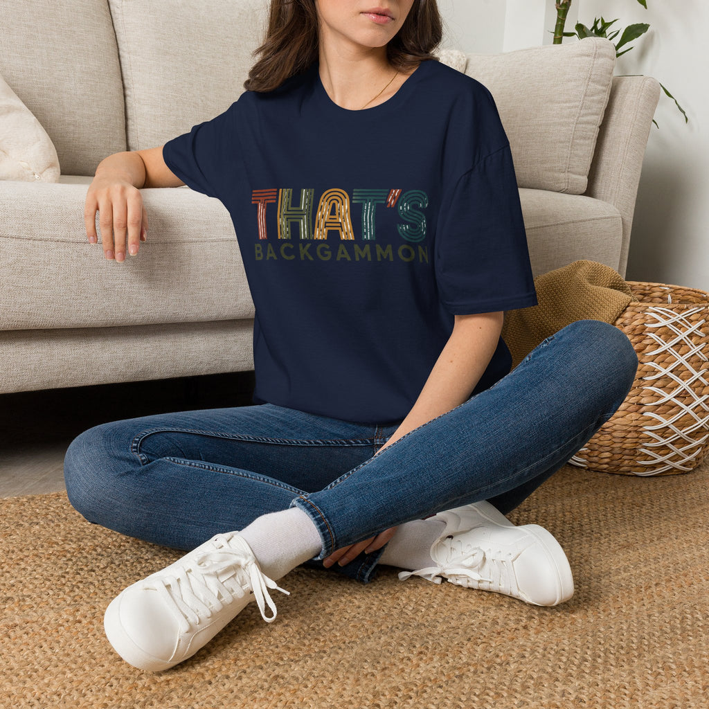 That's Backgammon 2 T-Shirt — Retro Typography Board Game Tee