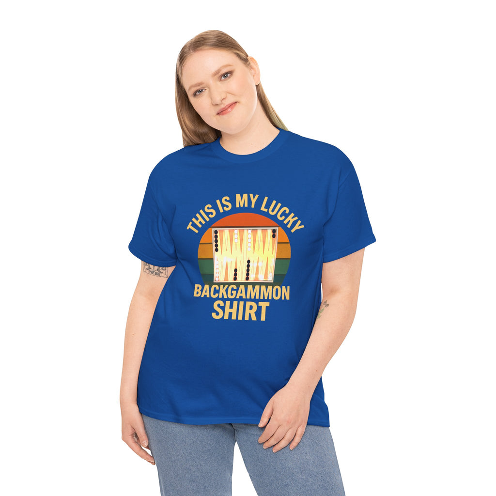 This Is My Lucky Backgammon Shirt Tee — Retro Backgammon Player T-Shirt