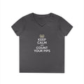 Keep Calm and Count Your Pips Ladies' V-Neck T-Shirt