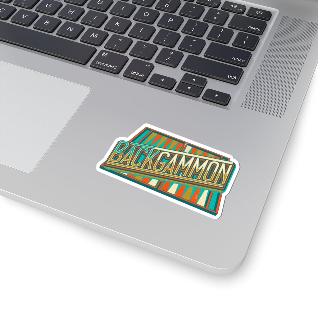 Backgammon Retro Kiss-Cut Sticker
