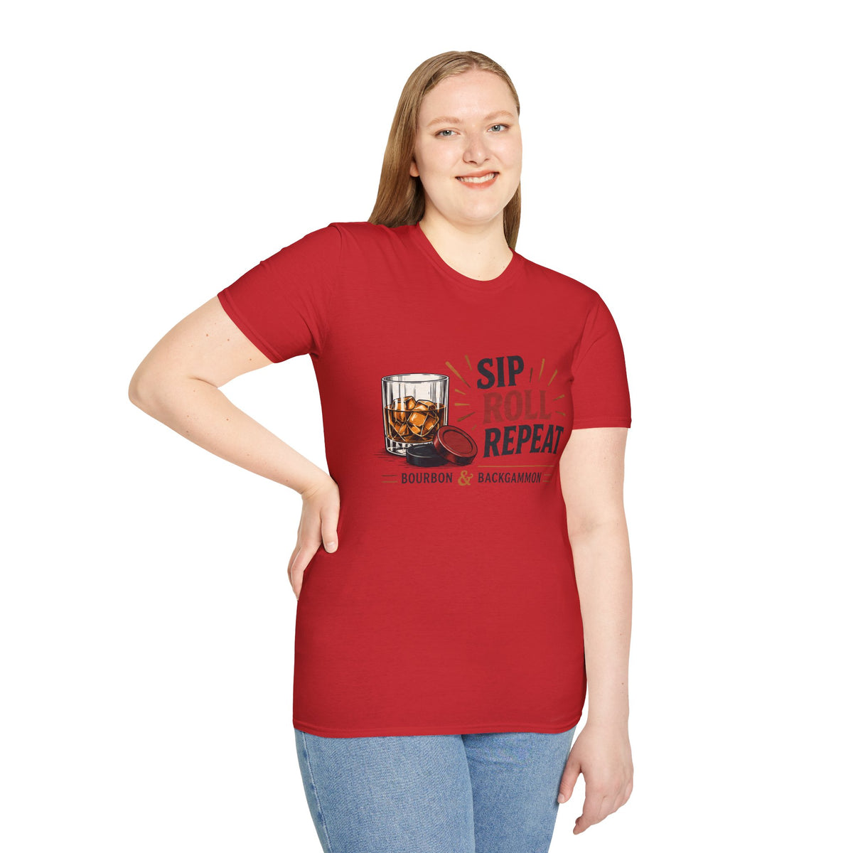 Sip Roll Repeat T-Shirt — Bourbon & Backgammon Tee