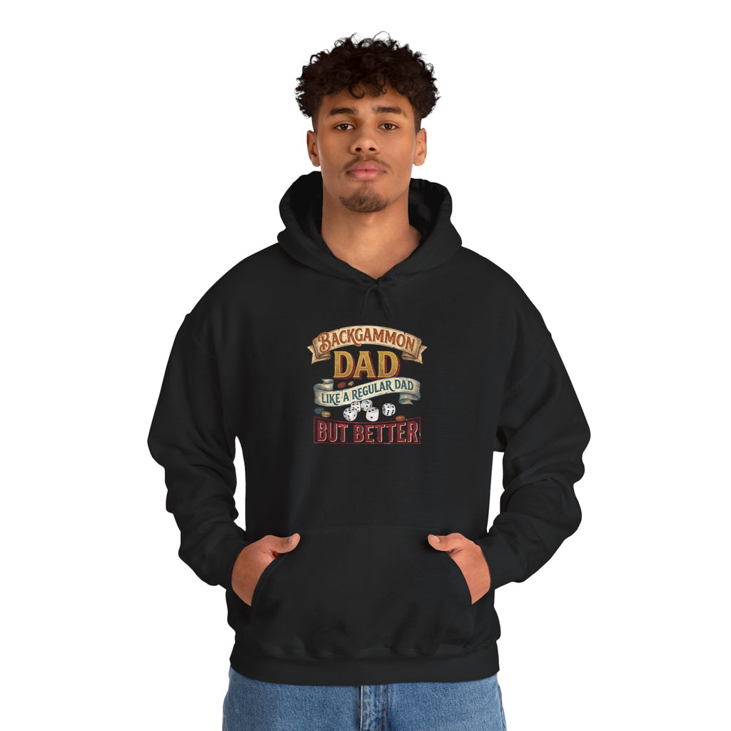 Backgammon Dad "Like a Regular Dad But Better" Unisex Heavy Blend™ Hooded Sweatshirt