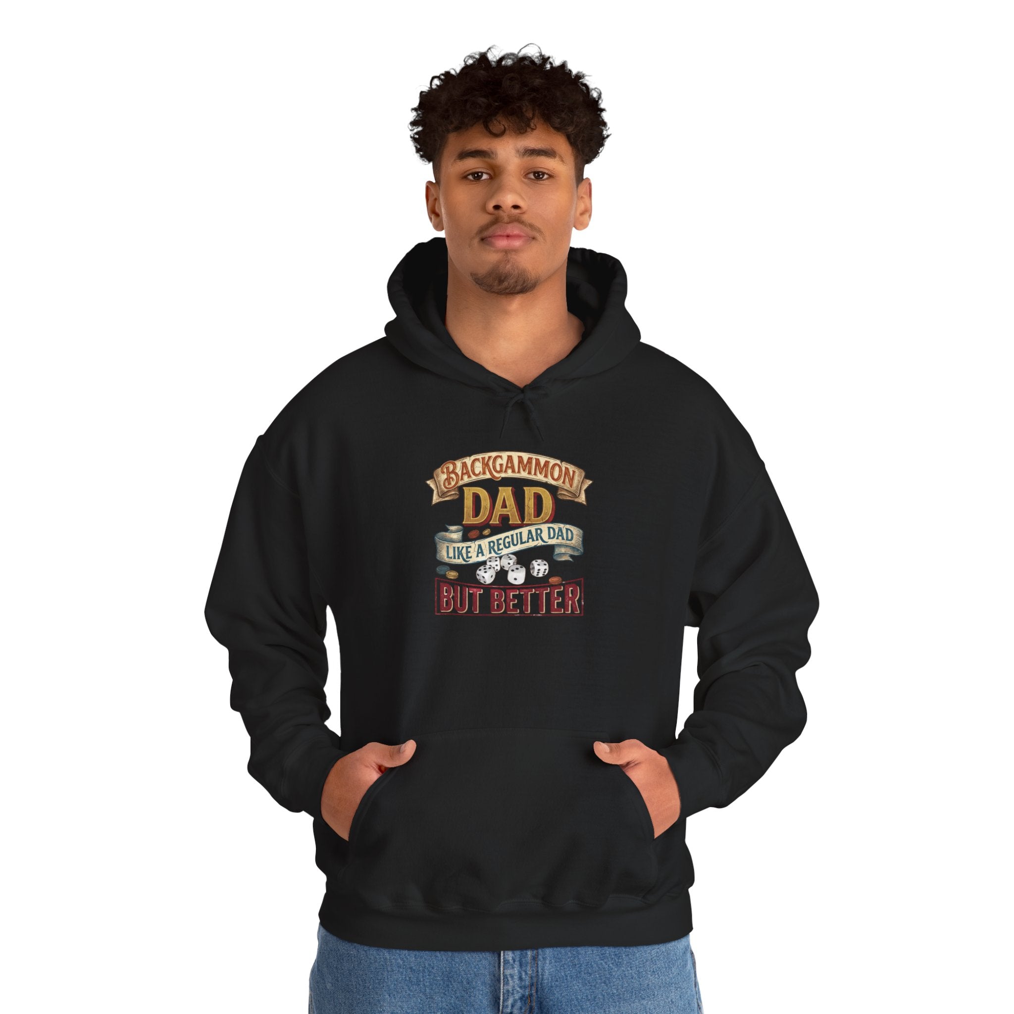 Backgammon Dad "Like a Regular Dad But Better" Unisex Heavy Blend™ Hooded Sweatshirt