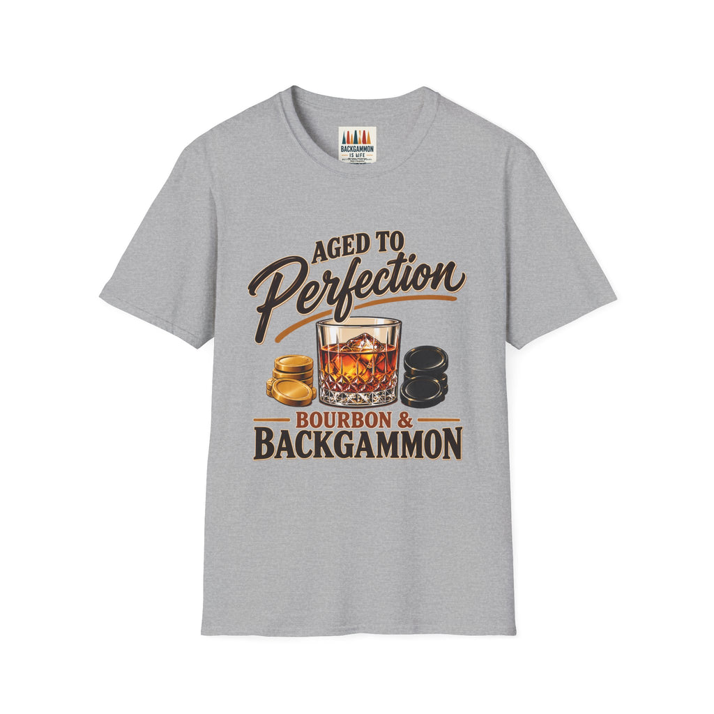 Aged to Perfection – Bourbon & Backgammon T-Shirt
