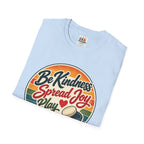 Backgammon T-Shirt — “Be Kindness Spread Joy Play Backgammon 2” Retro Graphic Tee